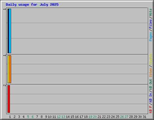 Daily usage for July 2025