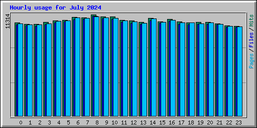 Hourly usage for July 2024