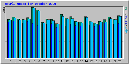 Hourly usage for October 2025