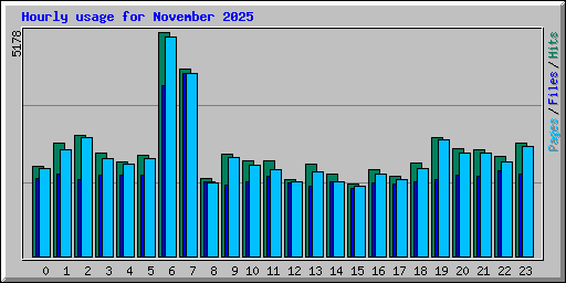Hourly usage for November 2025